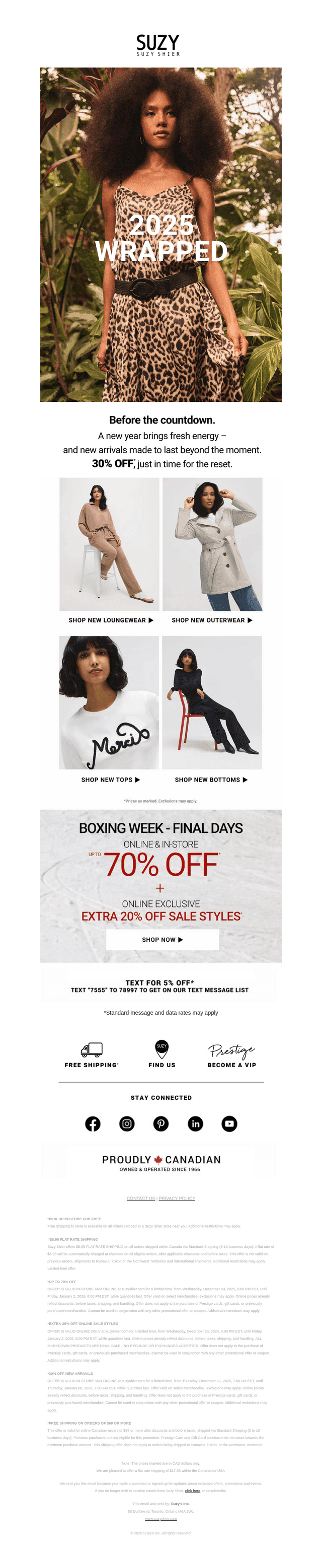 Suzy email from Wed, Dec 31, 2025