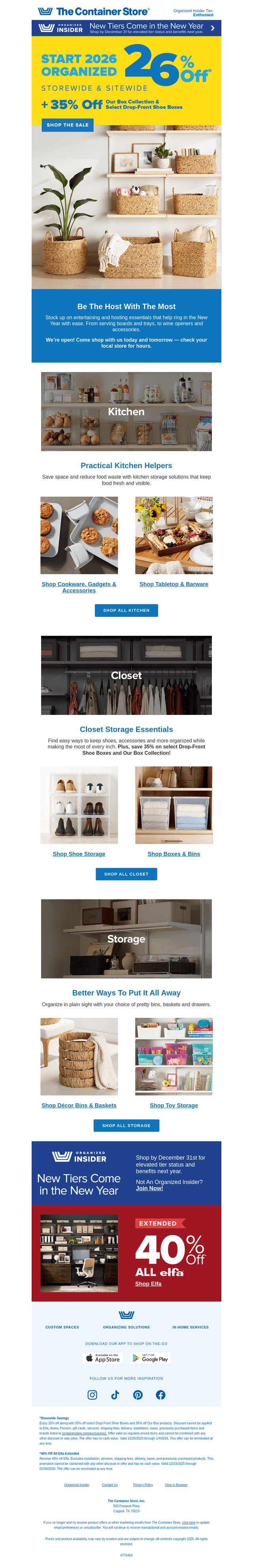 The Container Store email from Wed, Dec 31, 2025