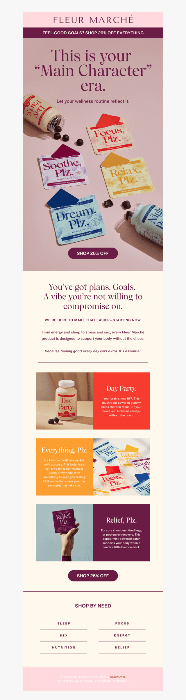 Feel-good goals? 26% off everything helps