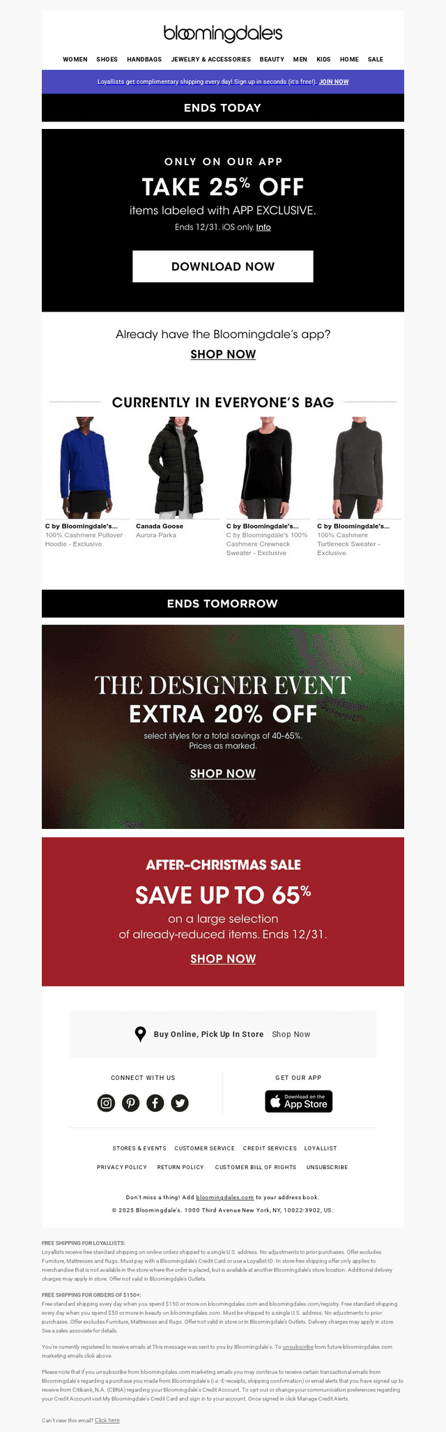 Ends Today! 25% off only on our app