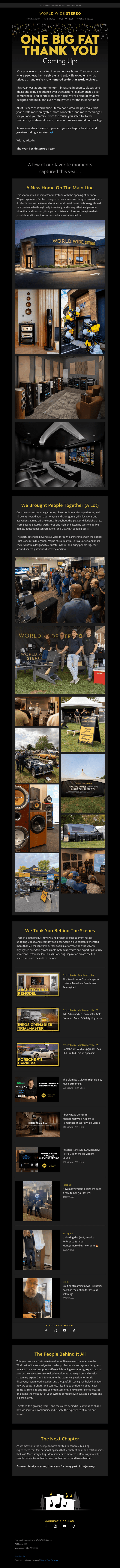 World Wide Stereo email from Wed, Dec 31, 2025