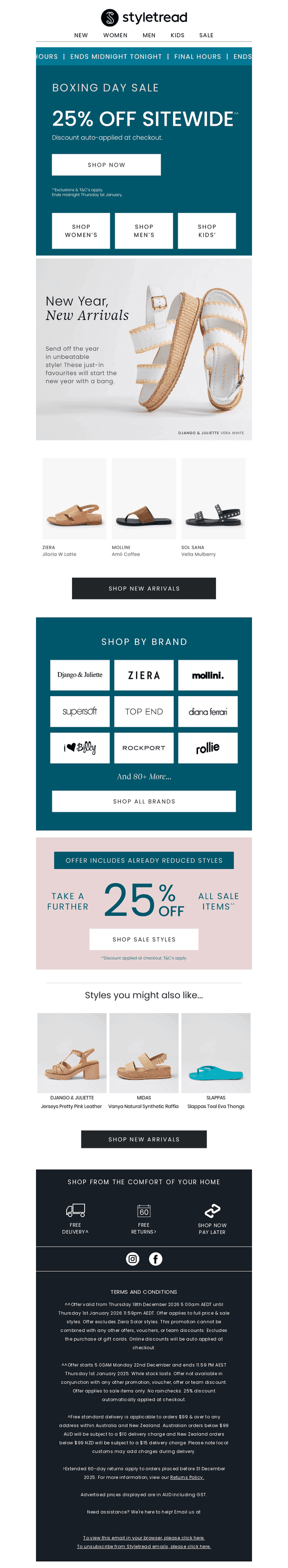 Styletread email from Wed, Dec 31, 2025
