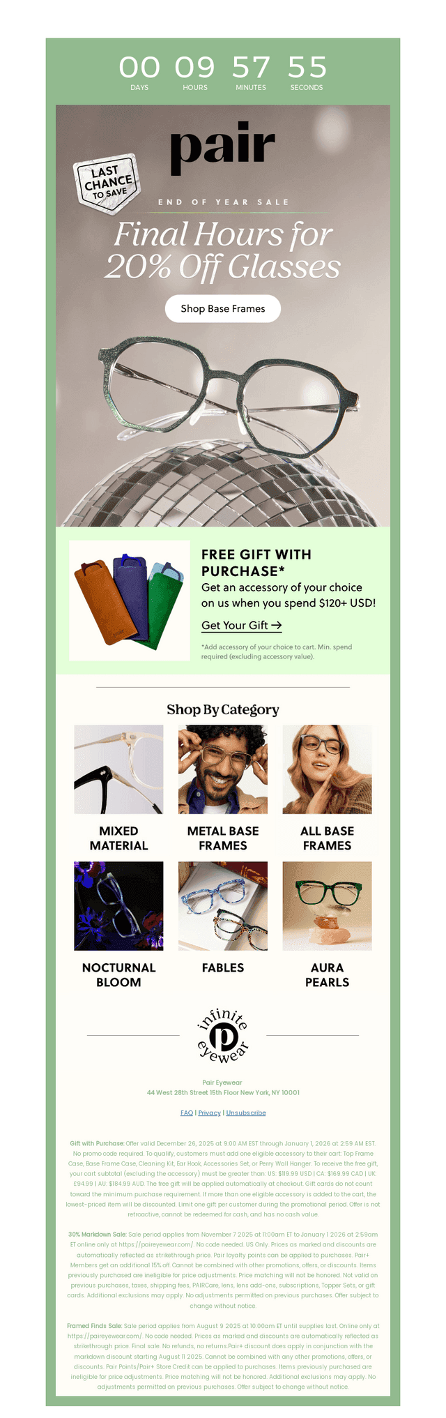 FINAL HOURS: 20% OFF GLASSES