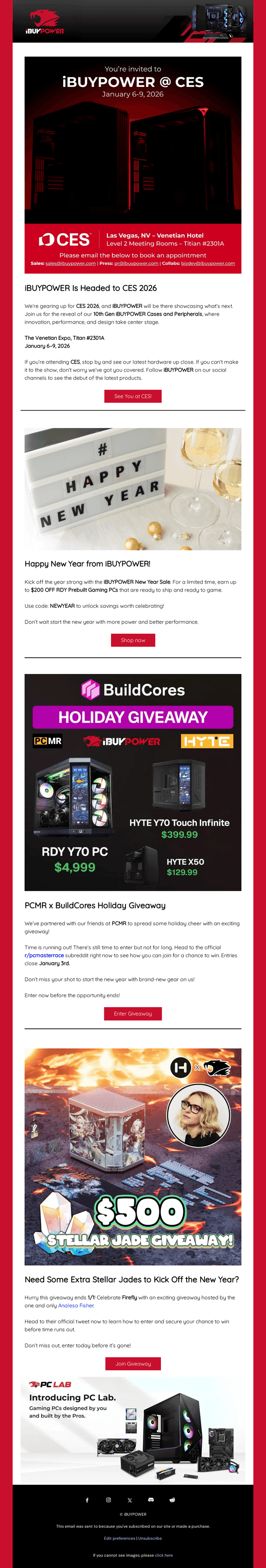 iBUYPOWER email from Thu, Jan 1, 2026