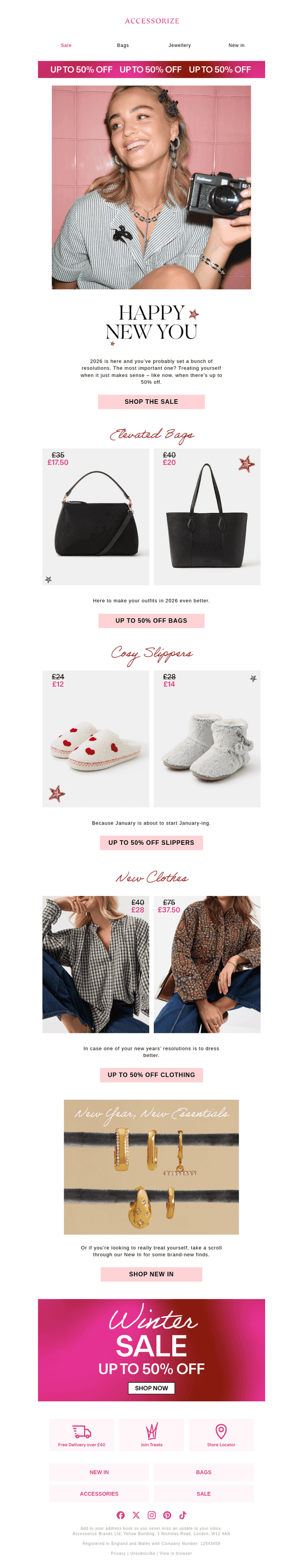 A New Year refresh with up to 50% off!