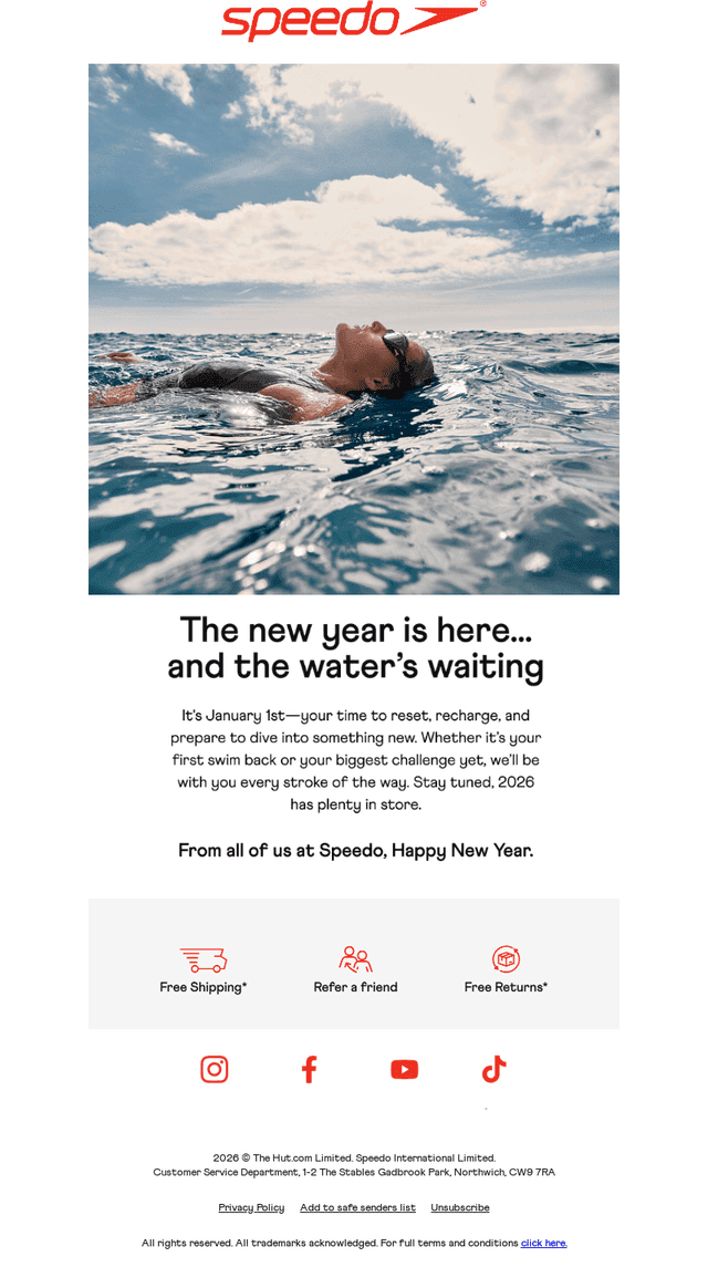 Happy New Year from Speedo.