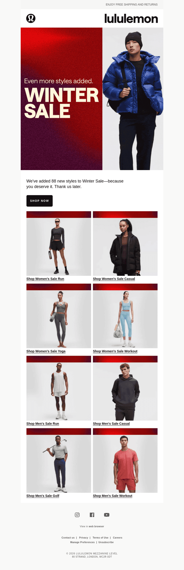 lululemon email from Thu, Jan 1, 2026