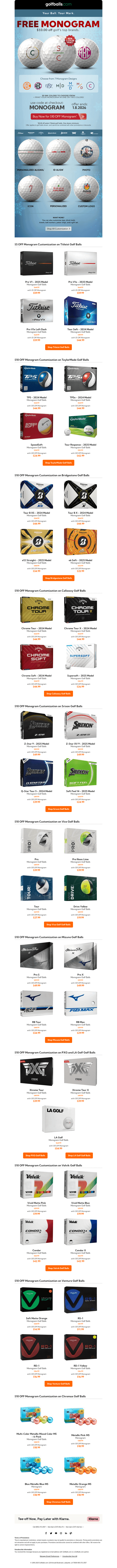 Golfballs email from Thu, Jan 1, 2026