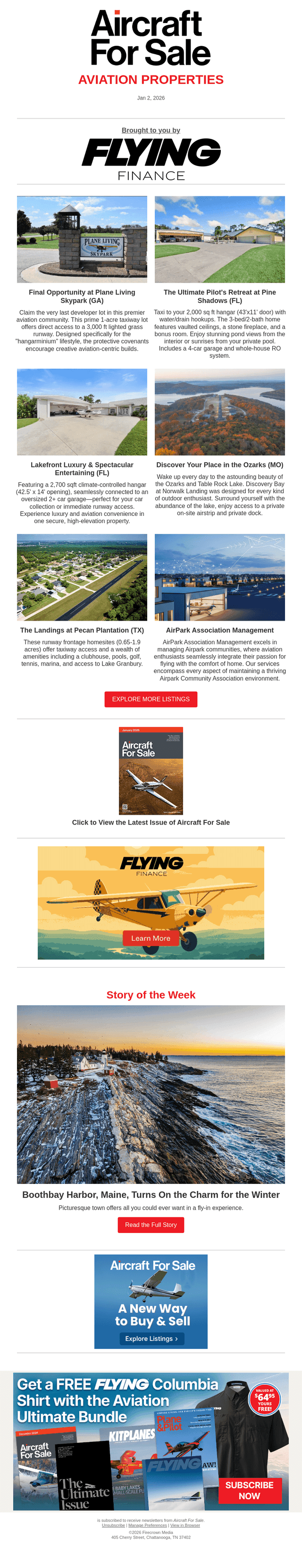 Flying Magazine email from Fri, Jan 2, 2026