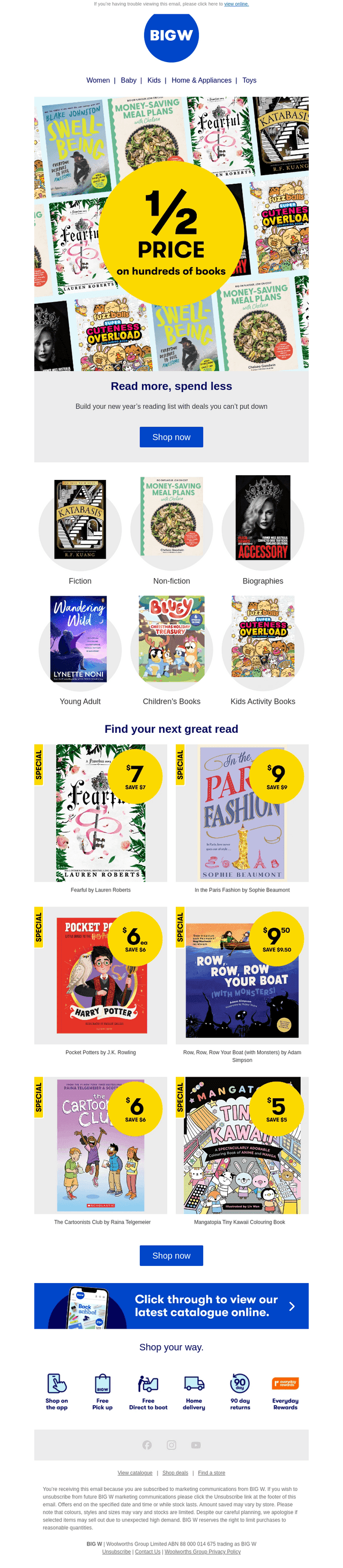 BIG W email from Fri, Jan 2, 2026