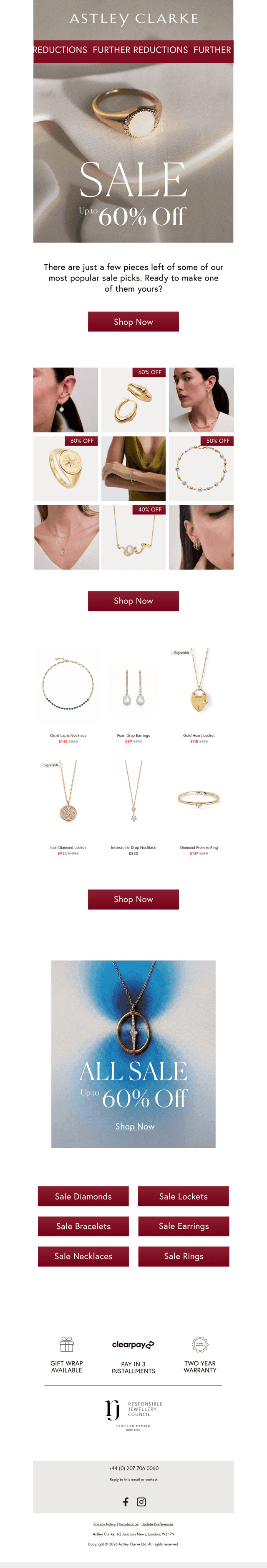 Up to 60% off continues