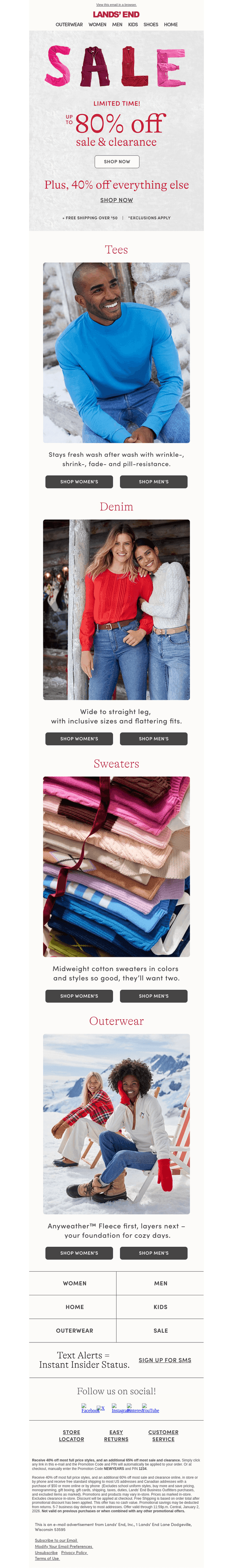 Up to 80% off! Hello, January
