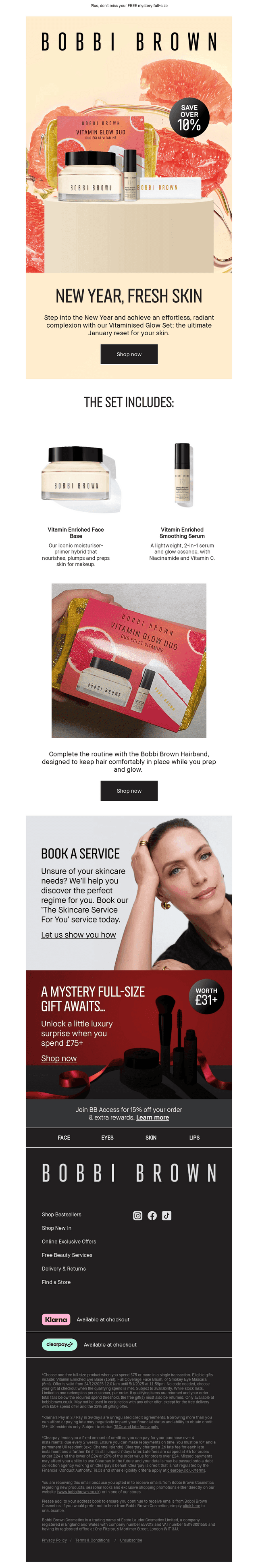 Bobbi Brown Cosmetics email from Sat, Jan 3, 2026
