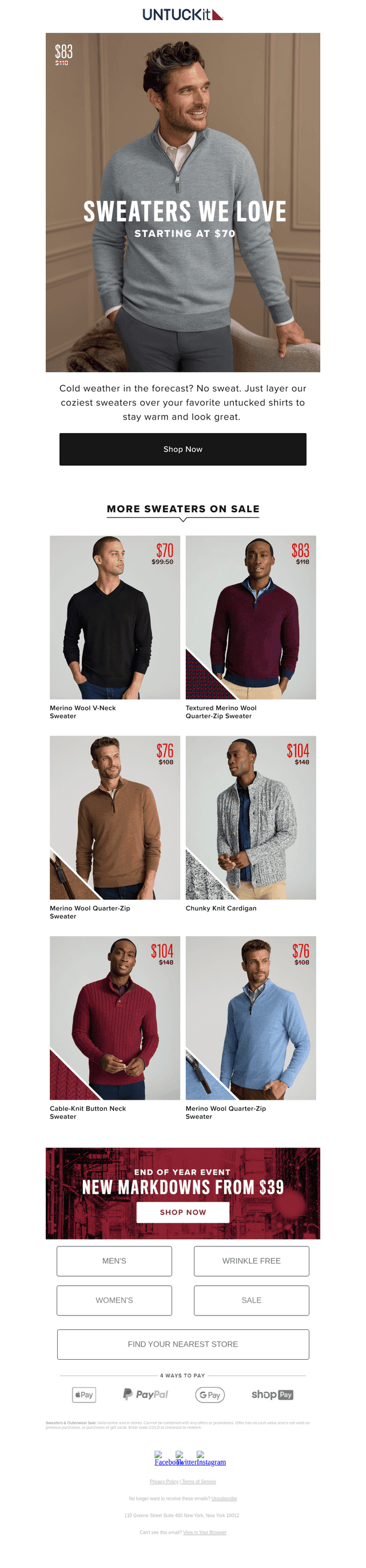 Layers On Sale: Sweaters From $65