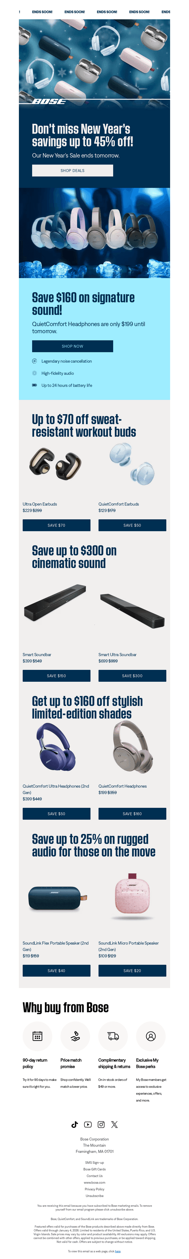 Bose email from Sat, Jan 3, 2026