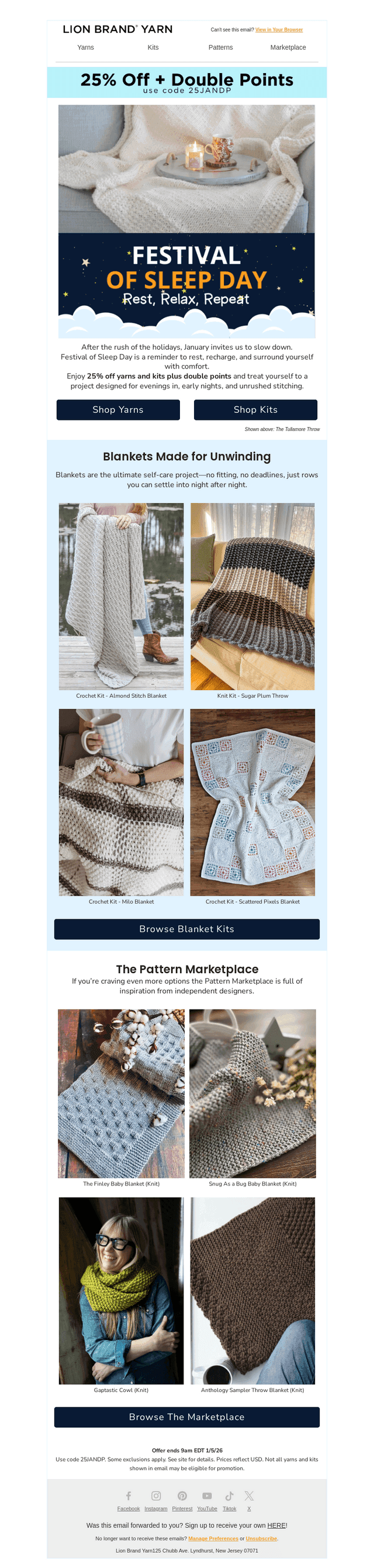 25% off yarns & kits + Double Points