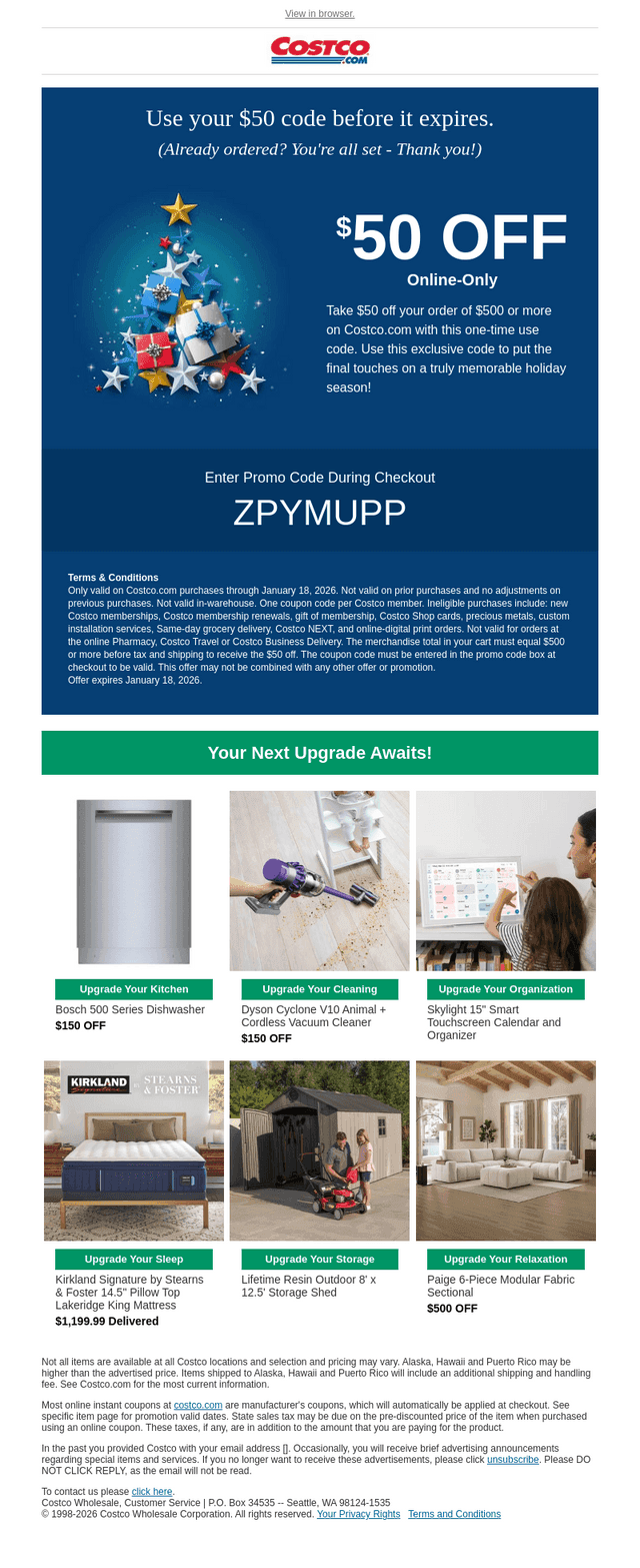 COS email from Sat, Jan 3, 2026