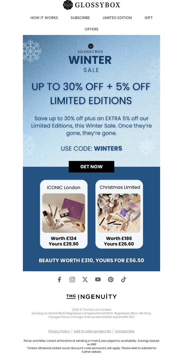 QUICK! 30% + EXTRA 5% Off Limited Editions