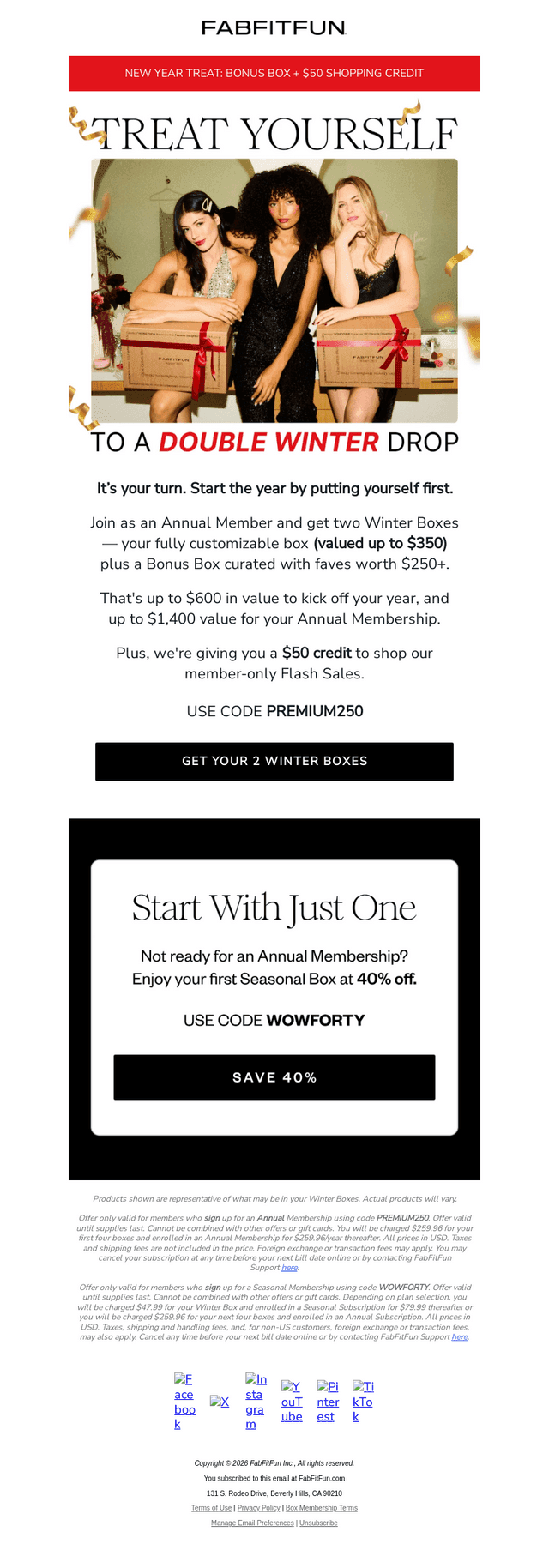 FabFitFun email from Sat, Jan 3, 2026