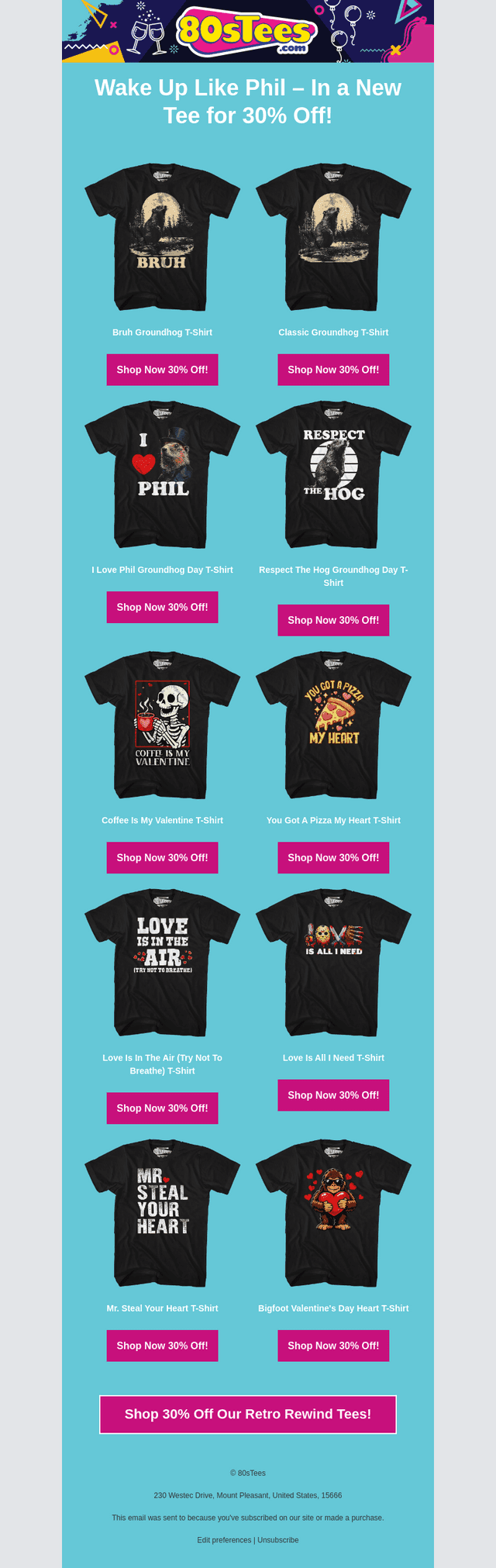 Will Phil Predict Spring? Grab His Tees for 30% Off Now!