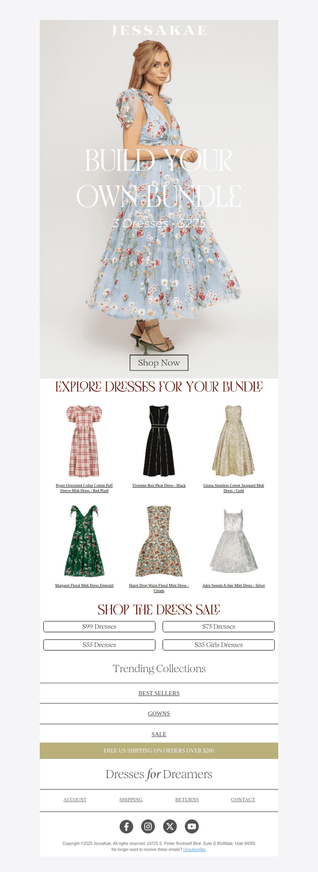 $275 for 3 dresses!
