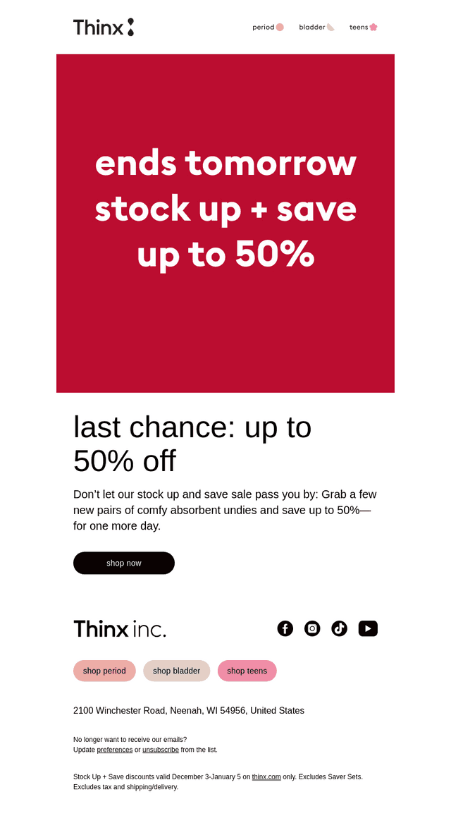 👉 Tomorrow’s your last day…