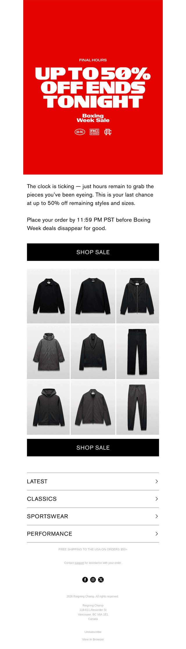 Final Hours: Up to 50% Off Ends Tonight