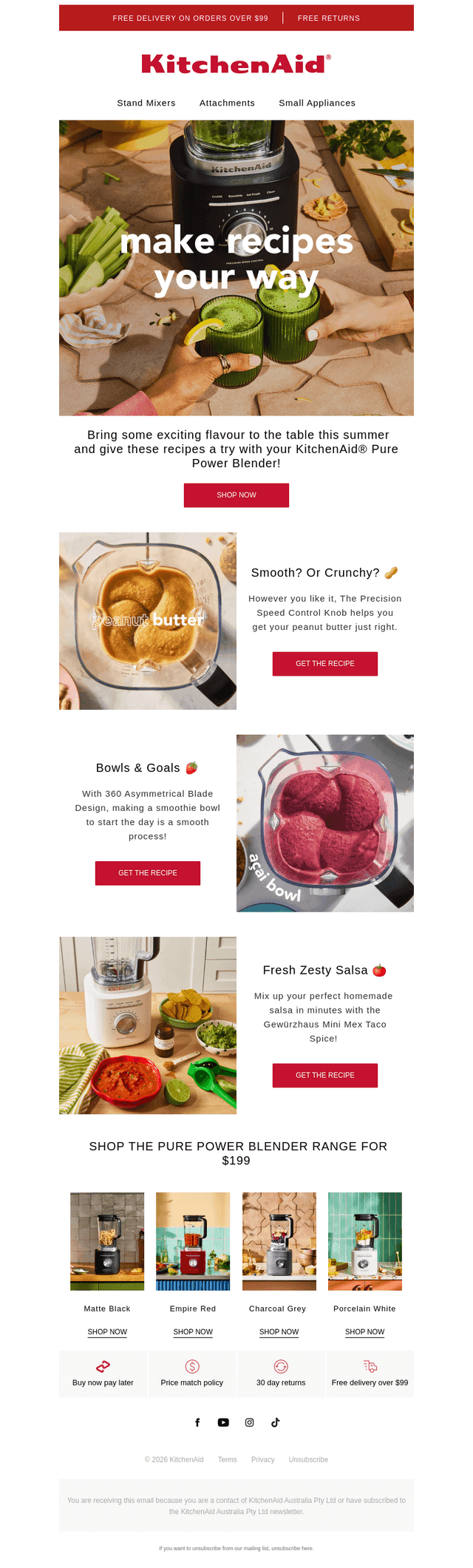 KitchenAid Australia & New Zealand email from Sun, Jan 4, 2026