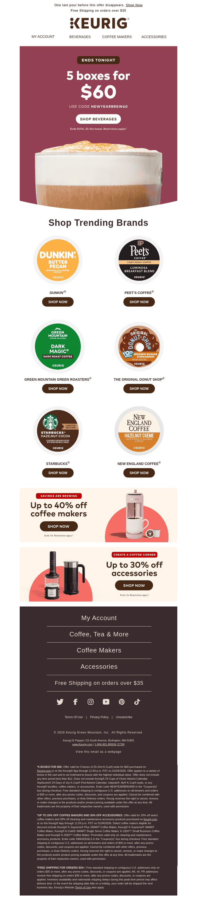 Last Call ☕ 5 Boxes for $60 — Ends at Midnight
