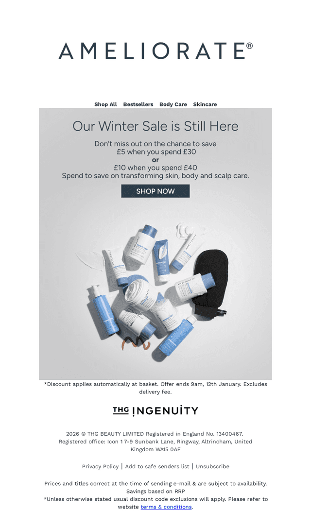 Ameliorate UK email from Mon, Jan 5, 2026