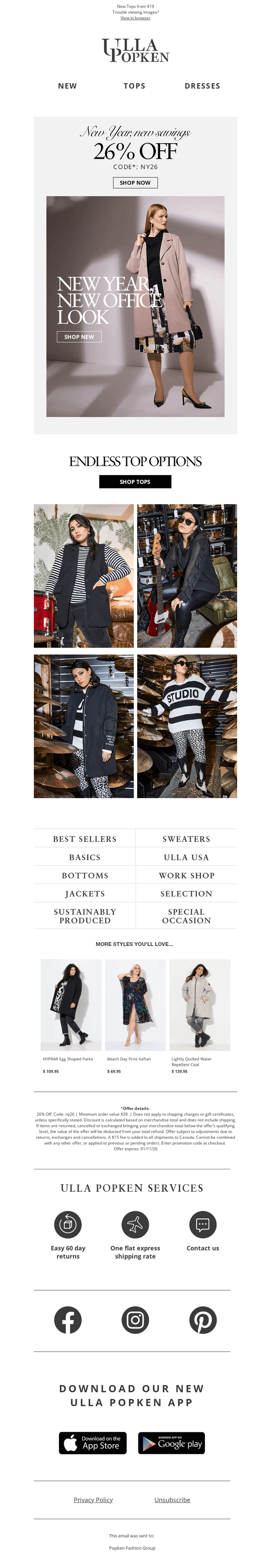 New Looks – 26% Off Starts Now