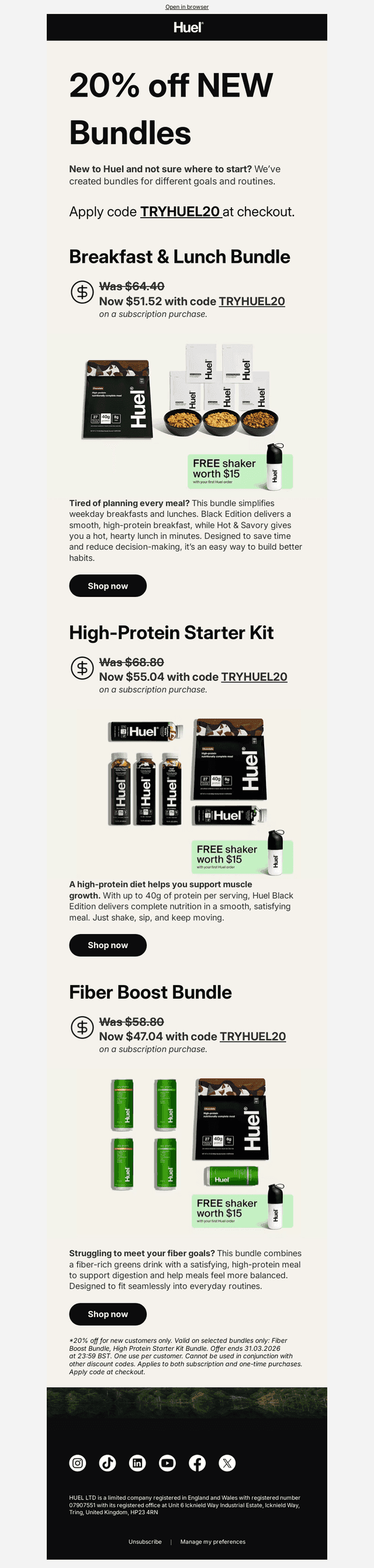 New bundles + 20% off = easy start