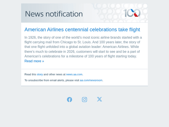 American Airlines centennial celebrations take flight
