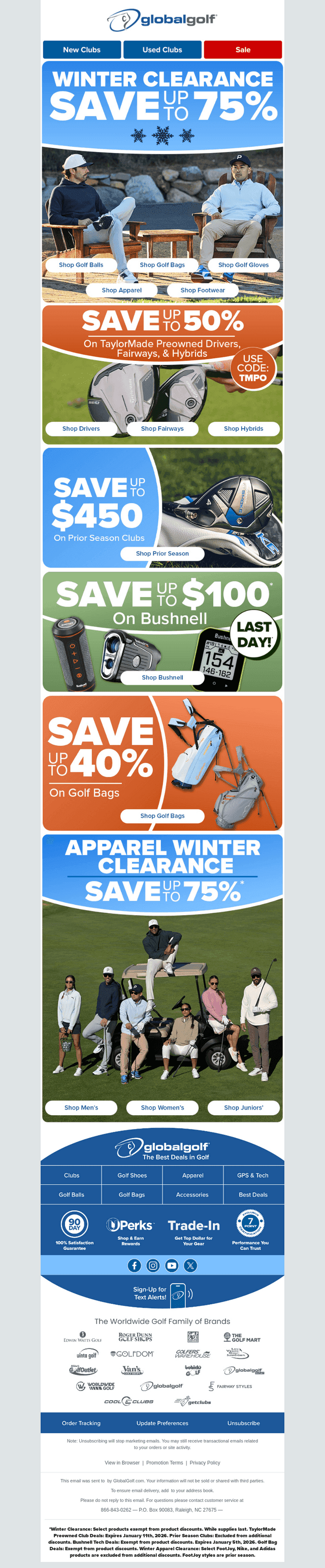 Winter Clearance: Save Up to 75%