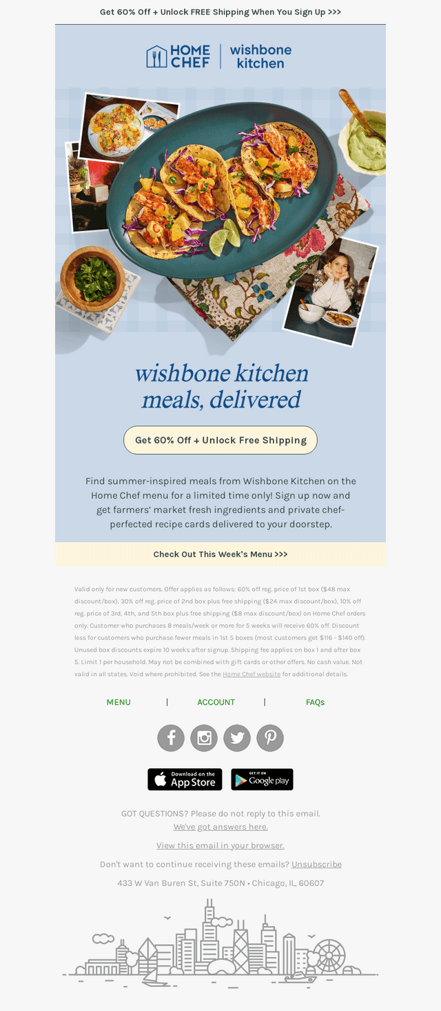Home Chef email from Mon, Jan 5, 2026