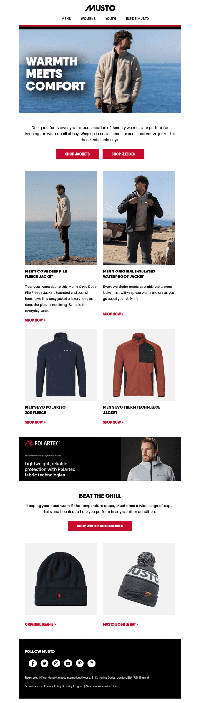Off-the-water winter warmers