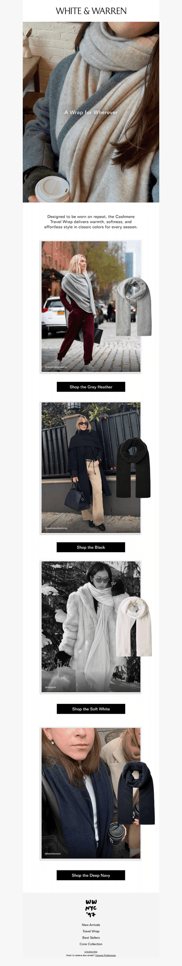 A Travel Wrap in Every Color