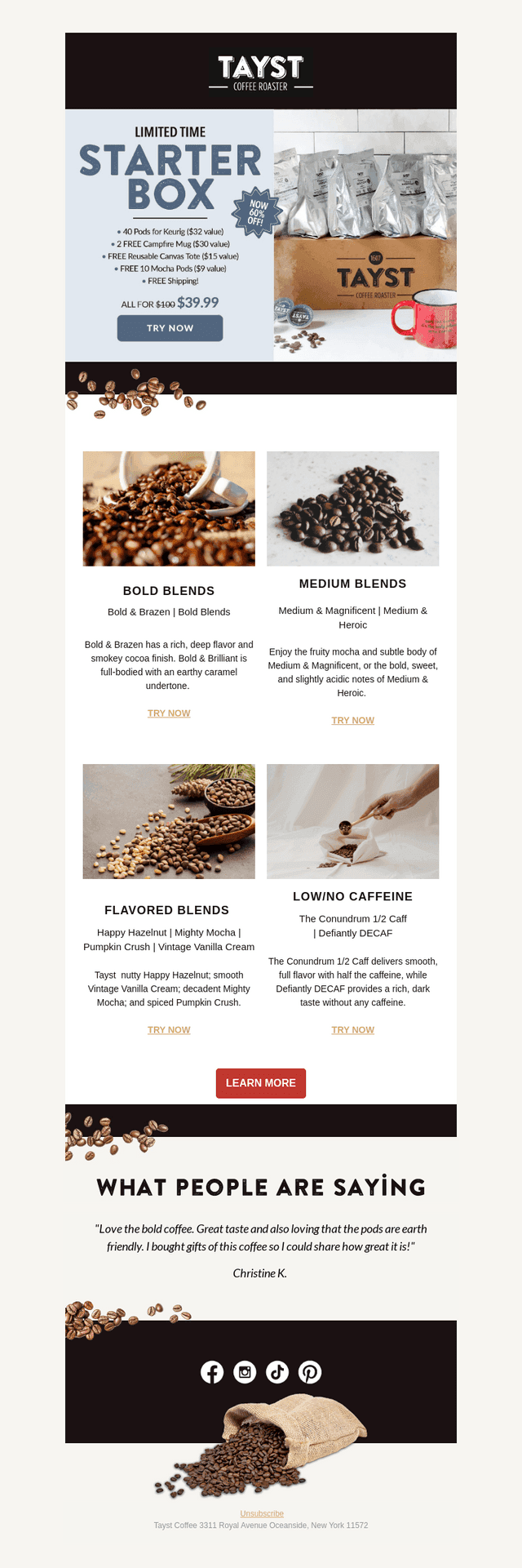 Sip & Save: $60 Off Your Coffee Starter Box