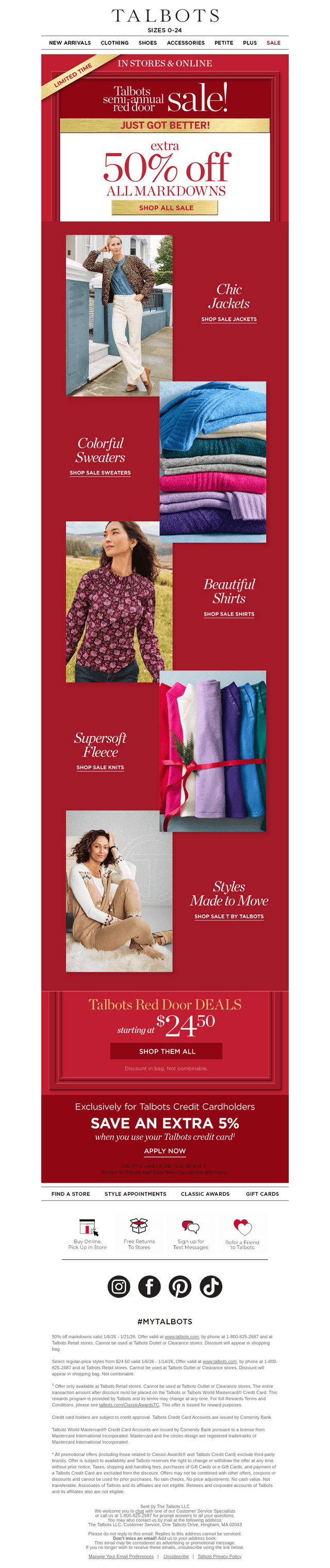 EXTRA 50% off markdowns—NEW STYLES JUST ADDED!