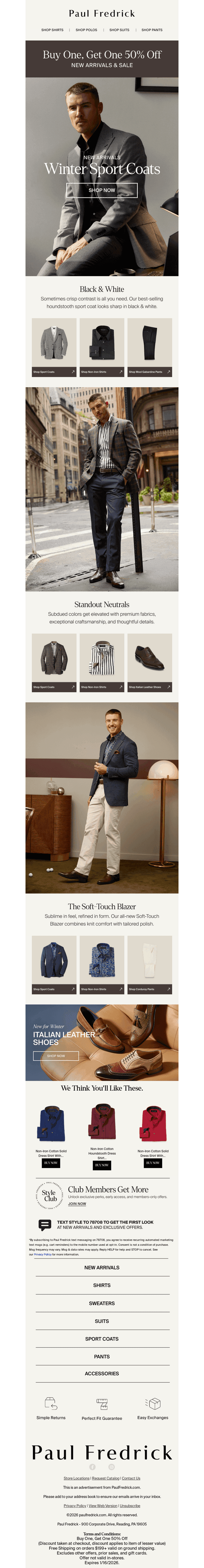 Winter’s sharpest sport coats.