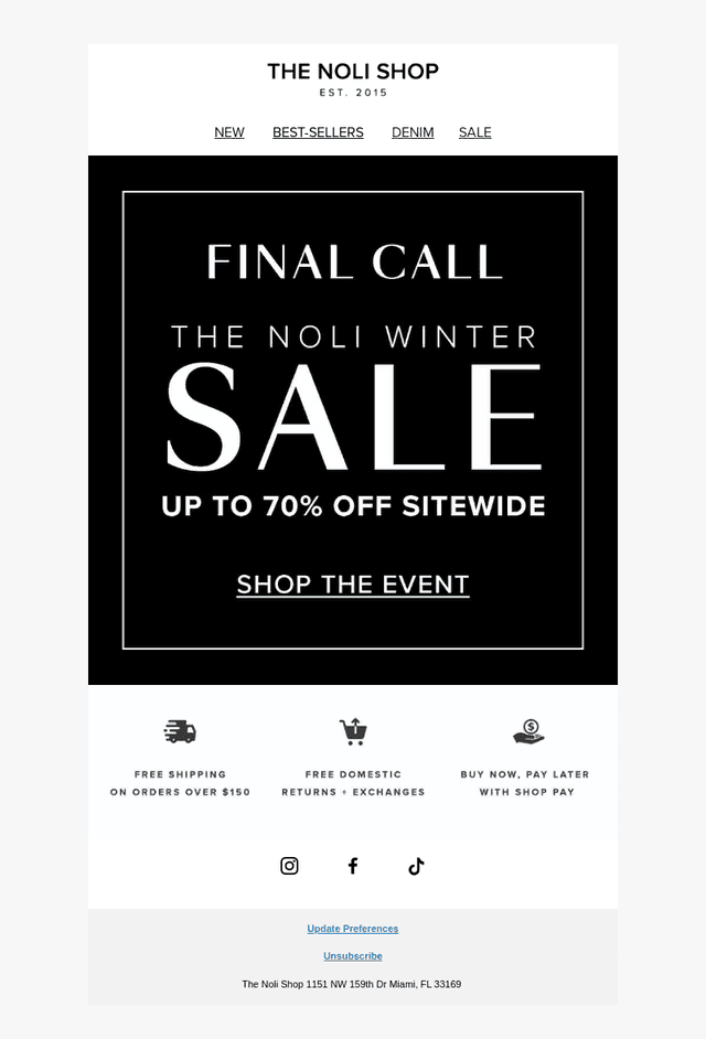Noli Yoga email from Tue, Jan 6, 2026