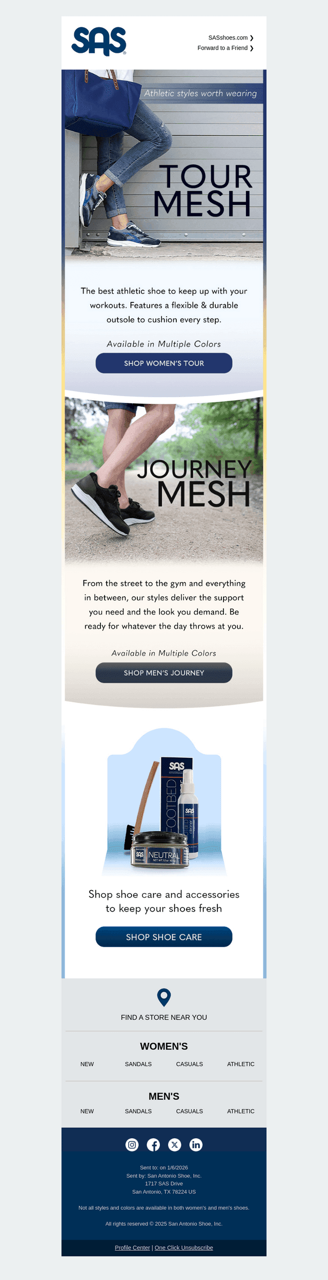 San Antonio Shoemakers email from Tue, Jan 6, 2026