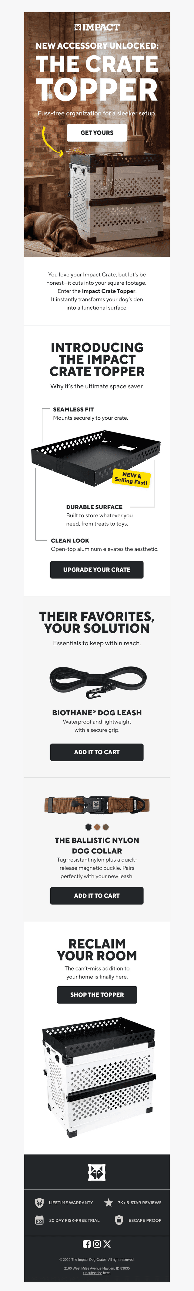 🆕 Just Launched: Crate Topper