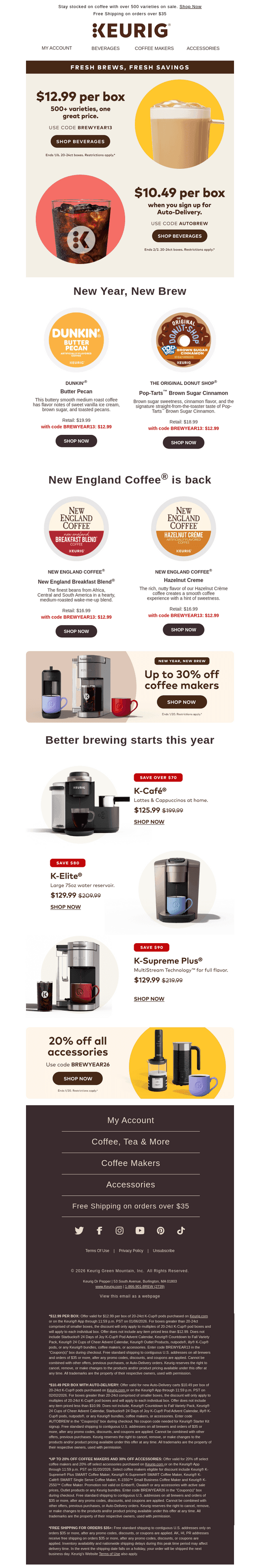 Keurig email from Tue, Jan 6, 2026