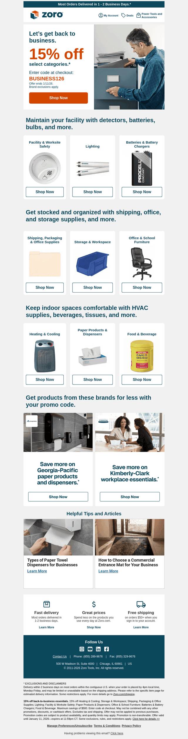 Back to work? Get 15% off select categories.