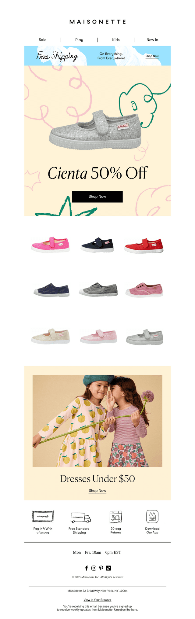 50% off Cienta Shoes!