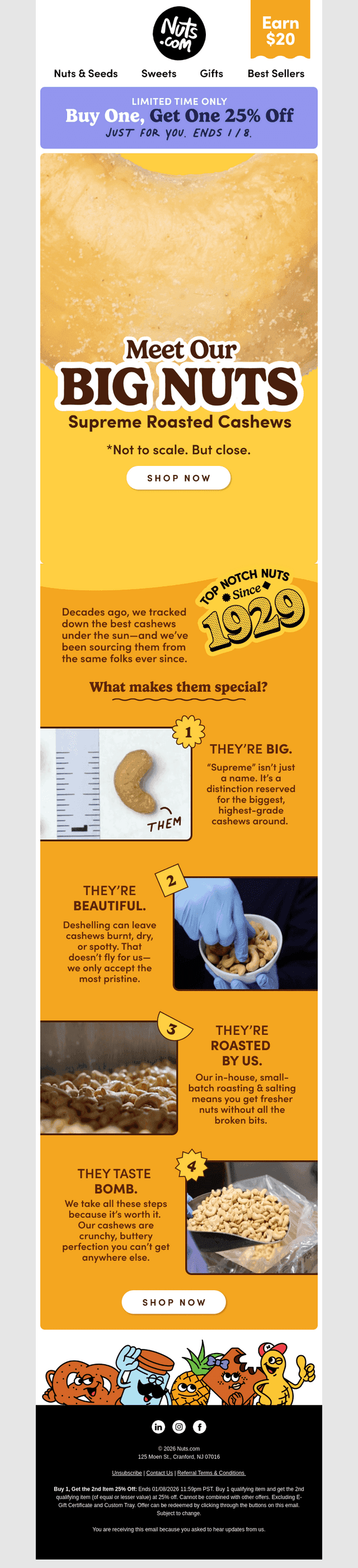 Meet Our Big Nuts (& Get BOGO 25% Off)