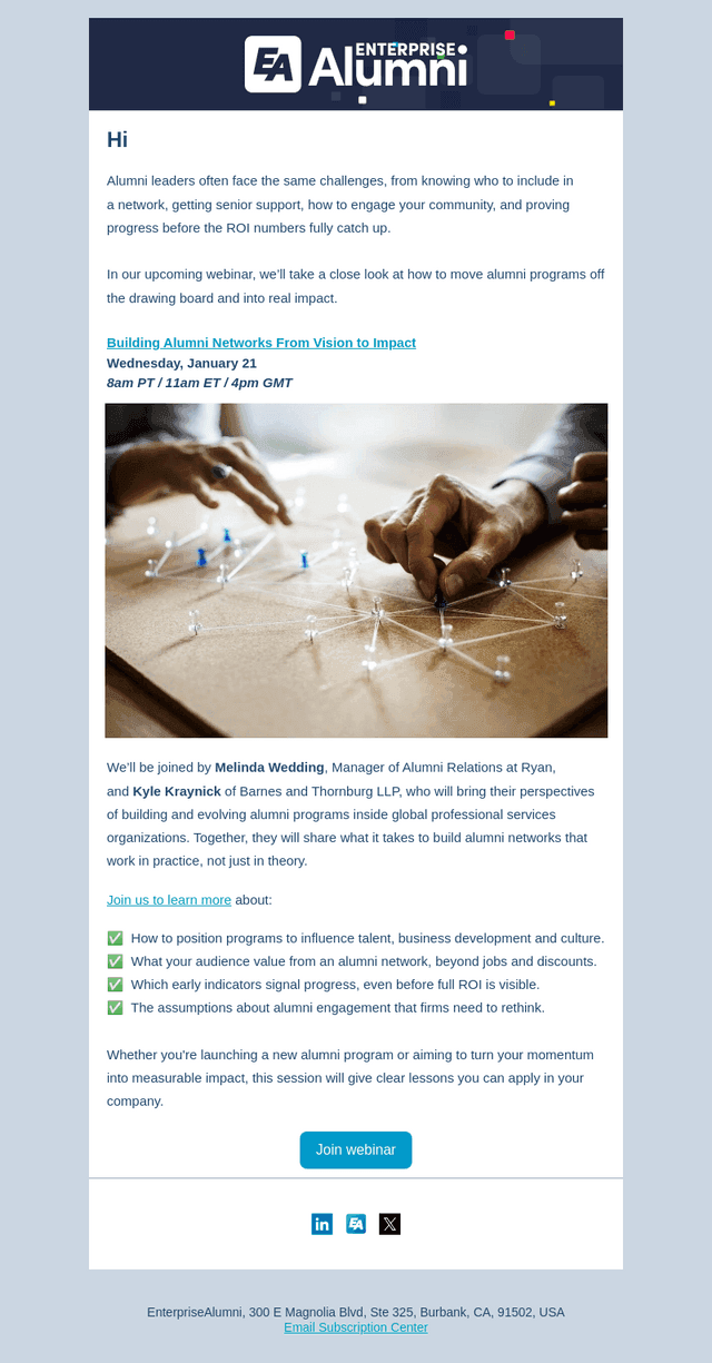 Webinar: Building an Alumni Network from Vision to Impact