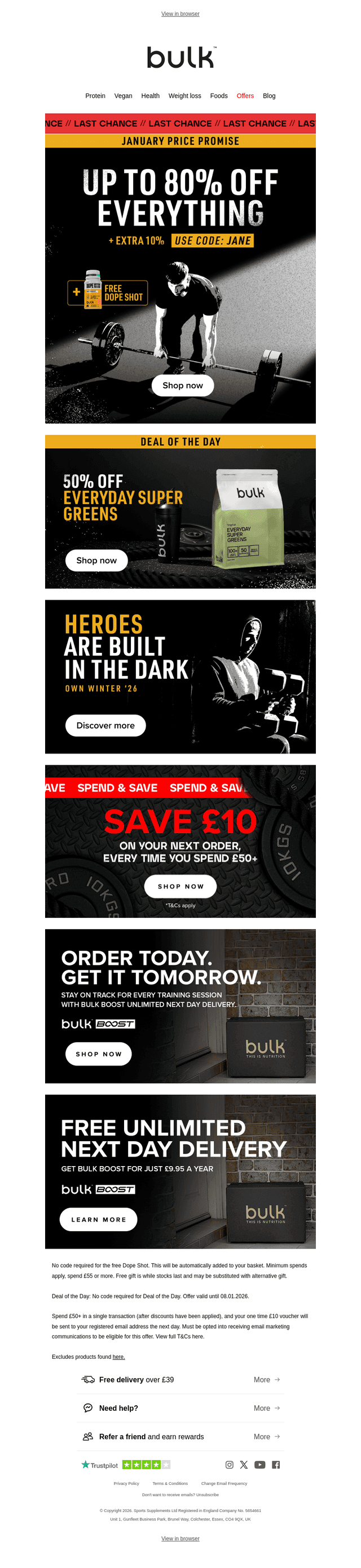 Last  Chance: Up to 80% Off + Extra 10%