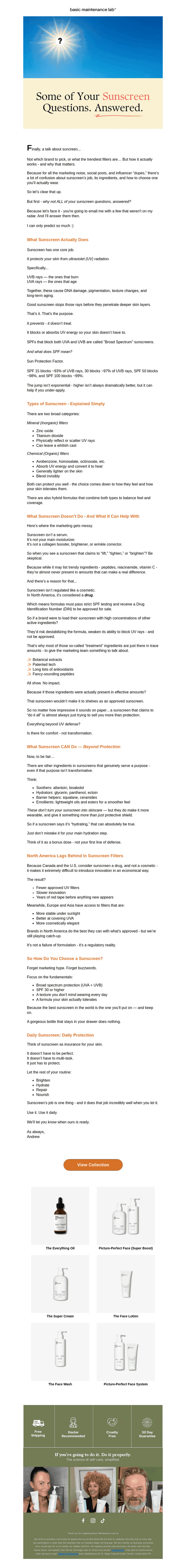 Suncreen FAQ